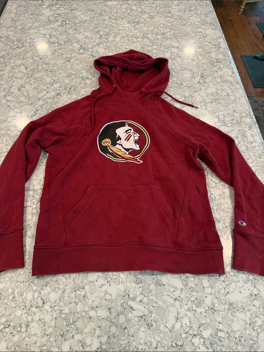 Women’s garnet Hooded Sweatshirt with FSU Florida State Seminoles logo size M